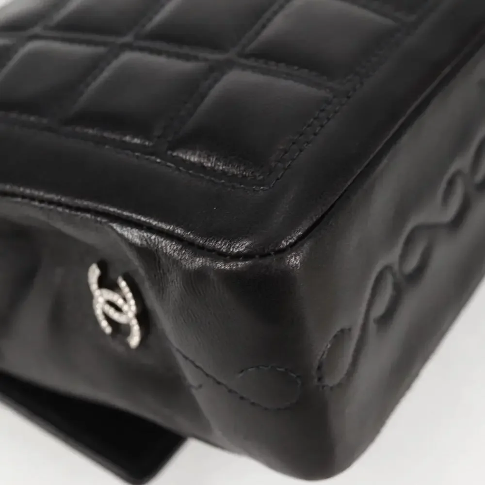 Chanel Single Flap Double Chain 2001 Shoulder Bag Black